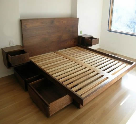 Bed frame woodworking plan